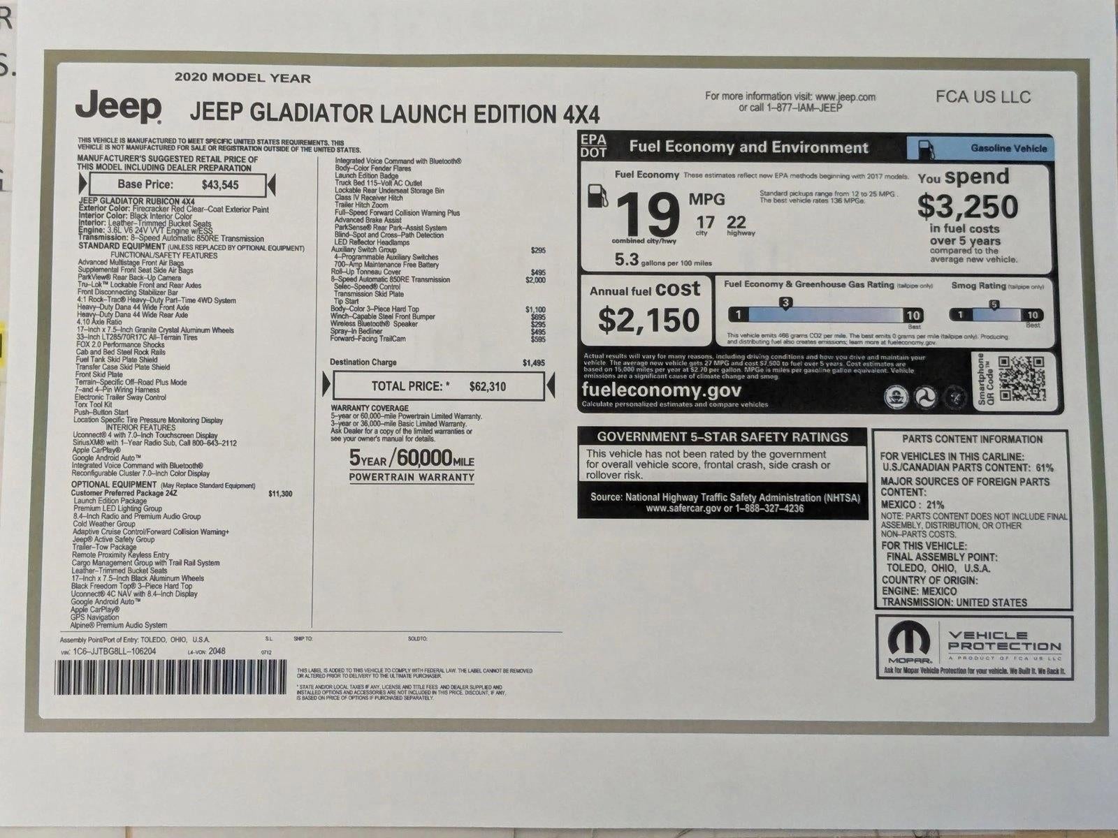 2020 Jeep Gladiator Rubicon