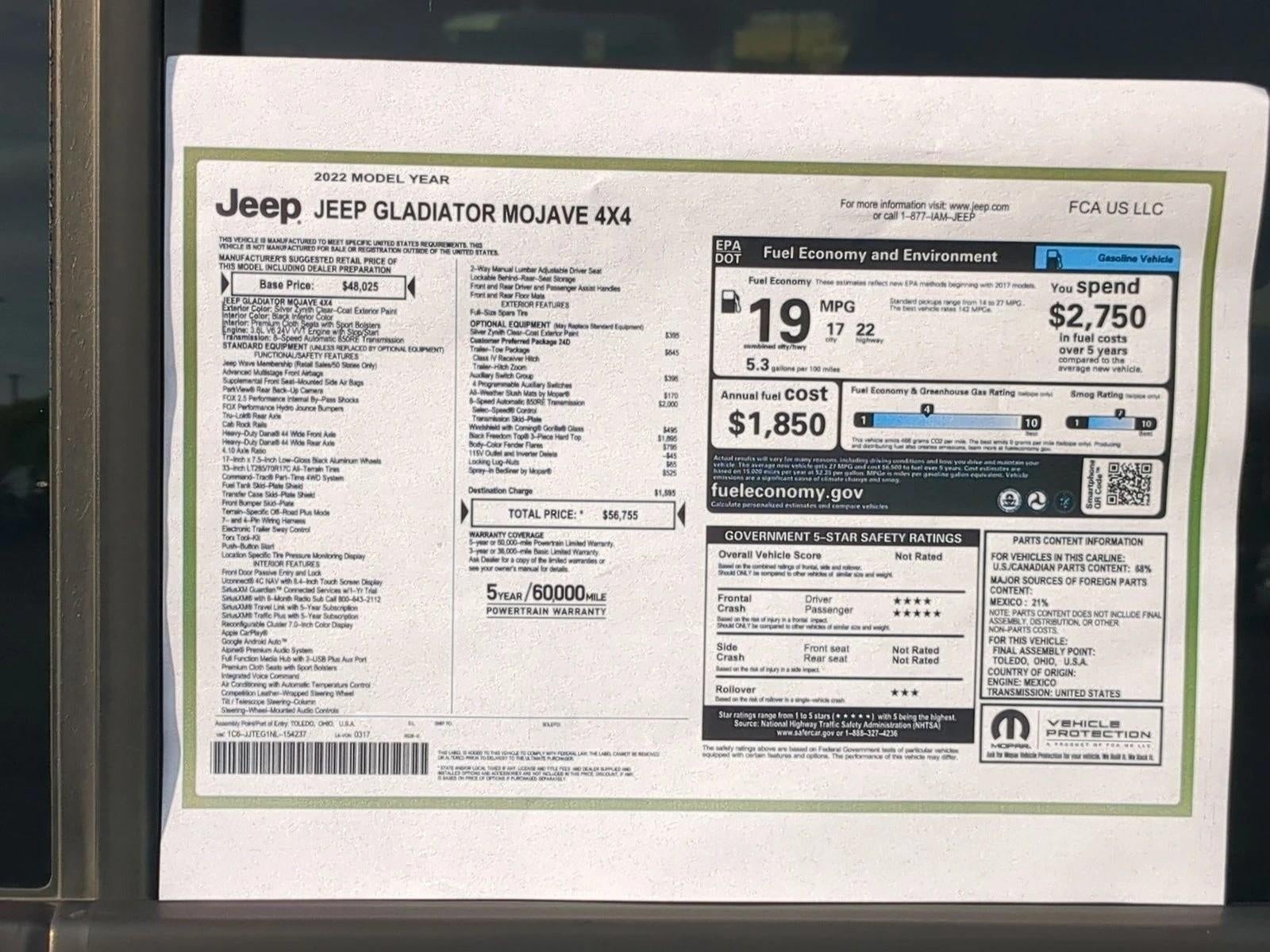 2022 Jeep Gladiator Mojave