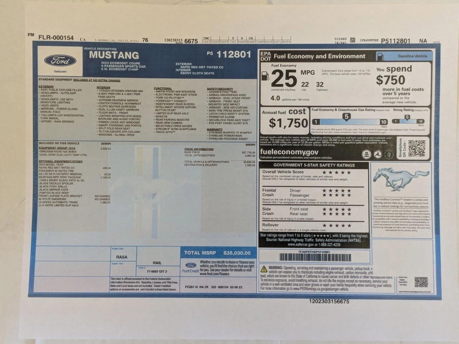 2023 Ford Mustang EcoBoost Fastback