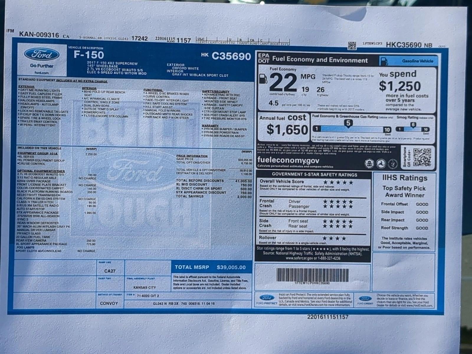 2017 Ford F-150 XL