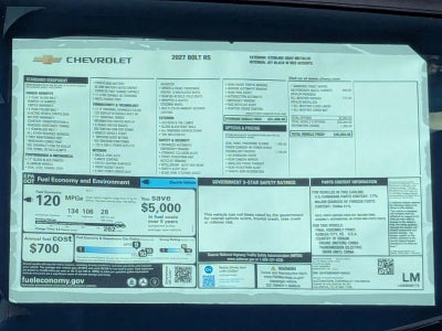 2027 Chevrolet Bolt RS