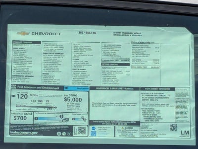 2027 Chevrolet Bolt RS