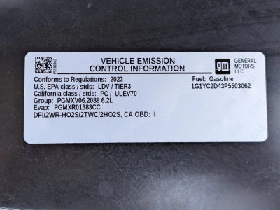 2023 Chevrolet Corvette Stingray 3LT