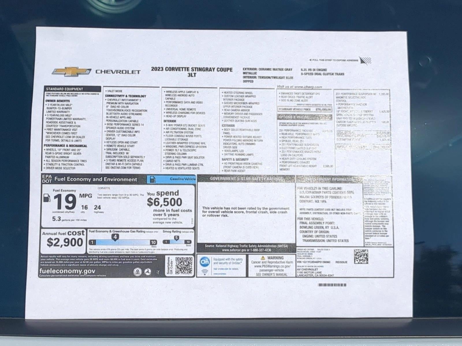2023 Chevrolet Corvette Stingray 3LT