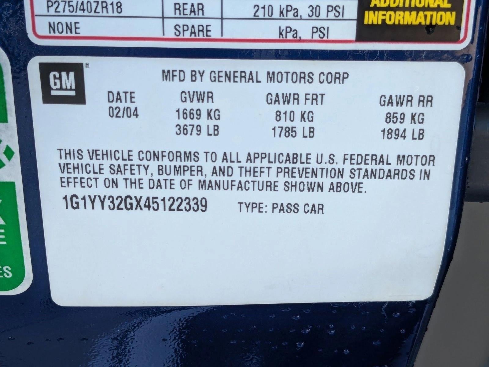 2004 Chevrolet Corvette Base