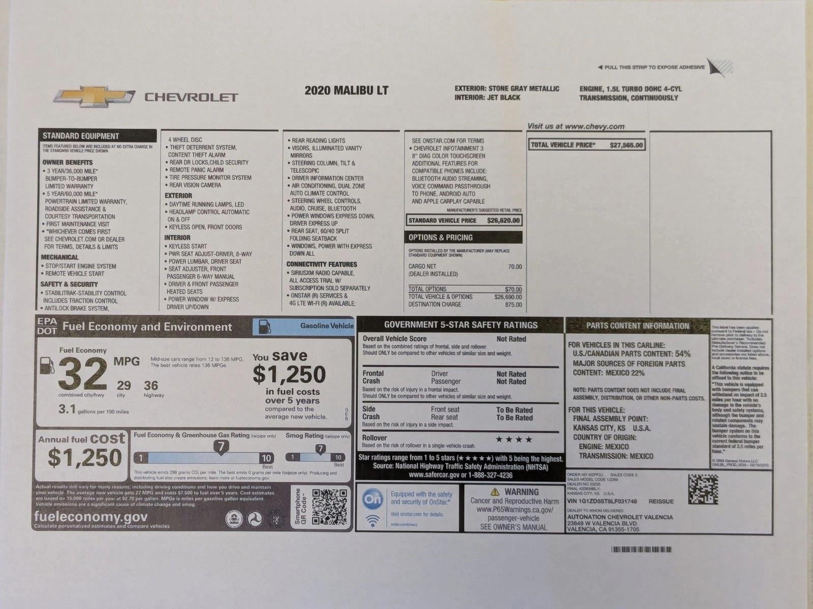 2020 Chevrolet Malibu LT