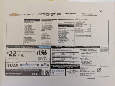 2020 Chevrolet Colorado WT