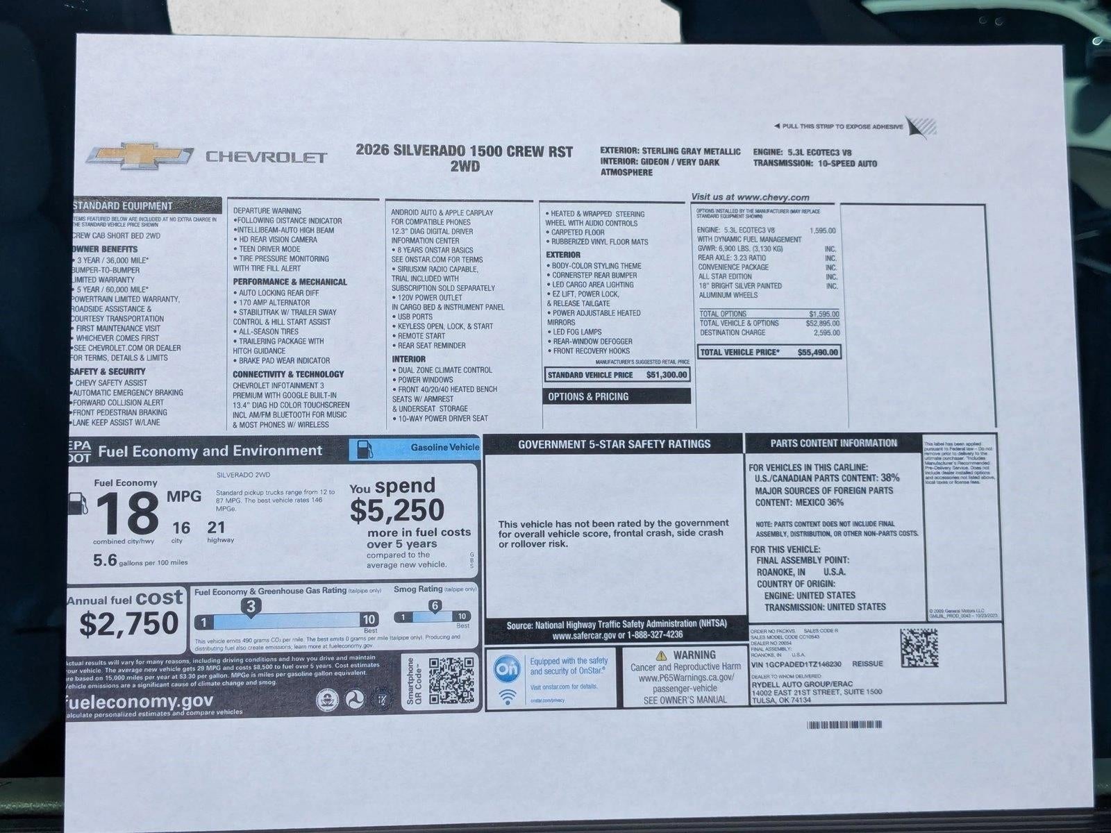 2026 Chevrolet Silverado 1500 RST