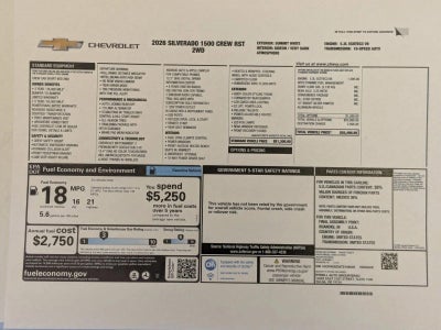 2026 Chevrolet Silverado 1500 RST