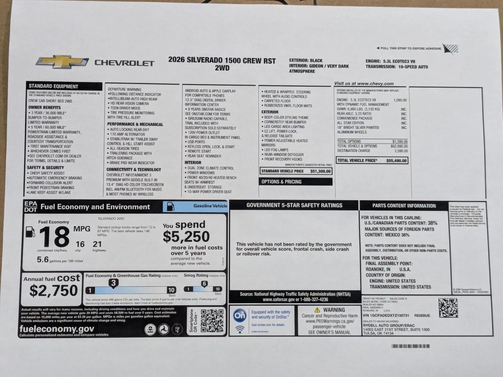 2026 Chevrolet Silverado 1500 RST