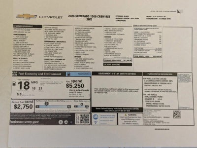 2026 Chevrolet Silverado 1500 RST