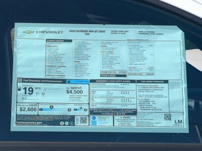 2026 Chevrolet Colorado WT