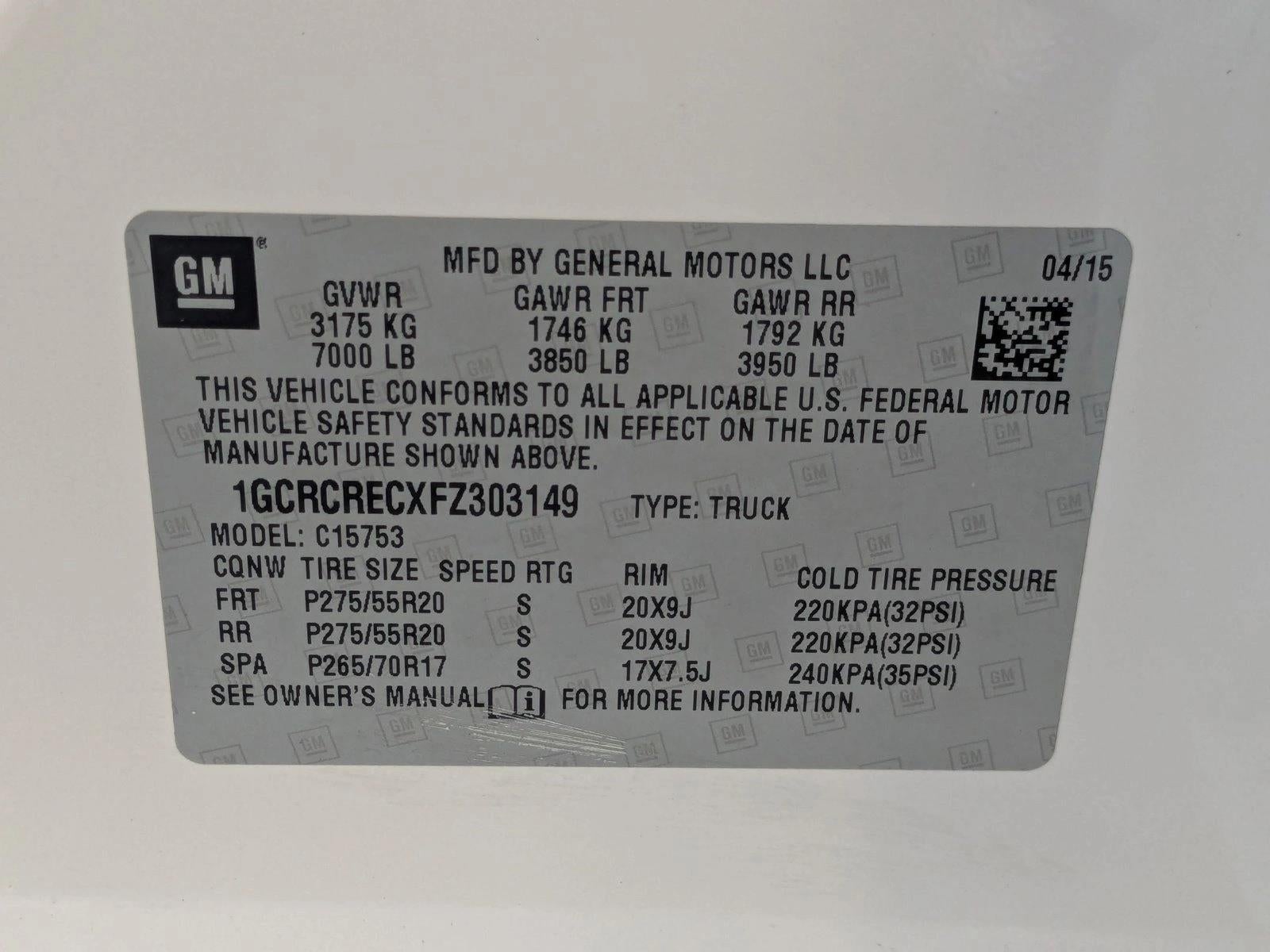 2015 Chevrolet Silverado 1500 LT