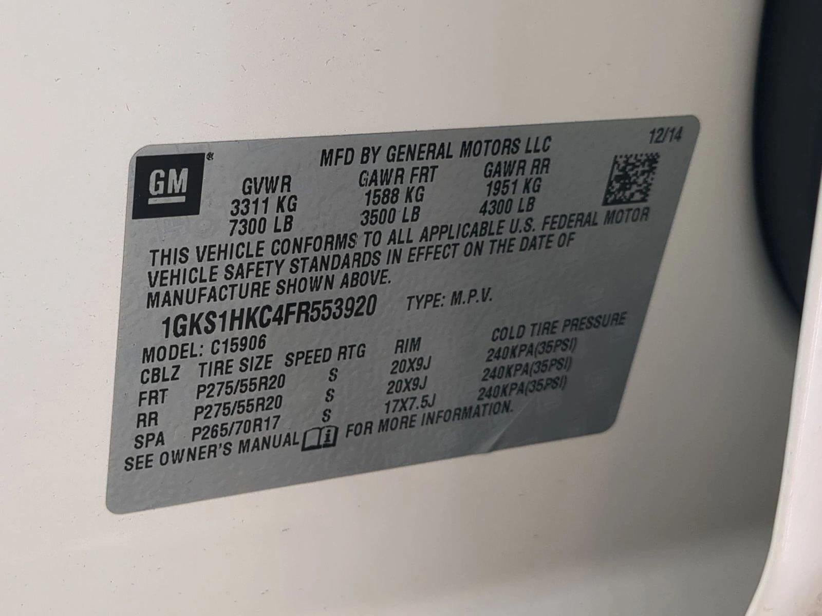 2015 GMC Yukon XL SLT