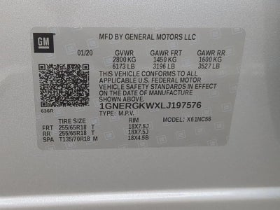2020 Chevrolet Traverse LT Cloth