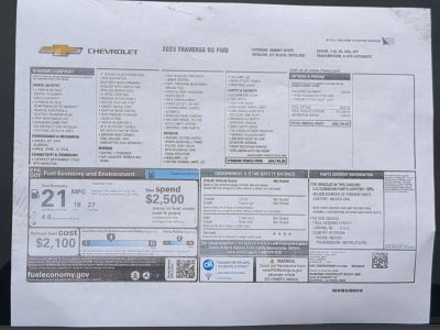 2023 Chevrolet Traverse RS