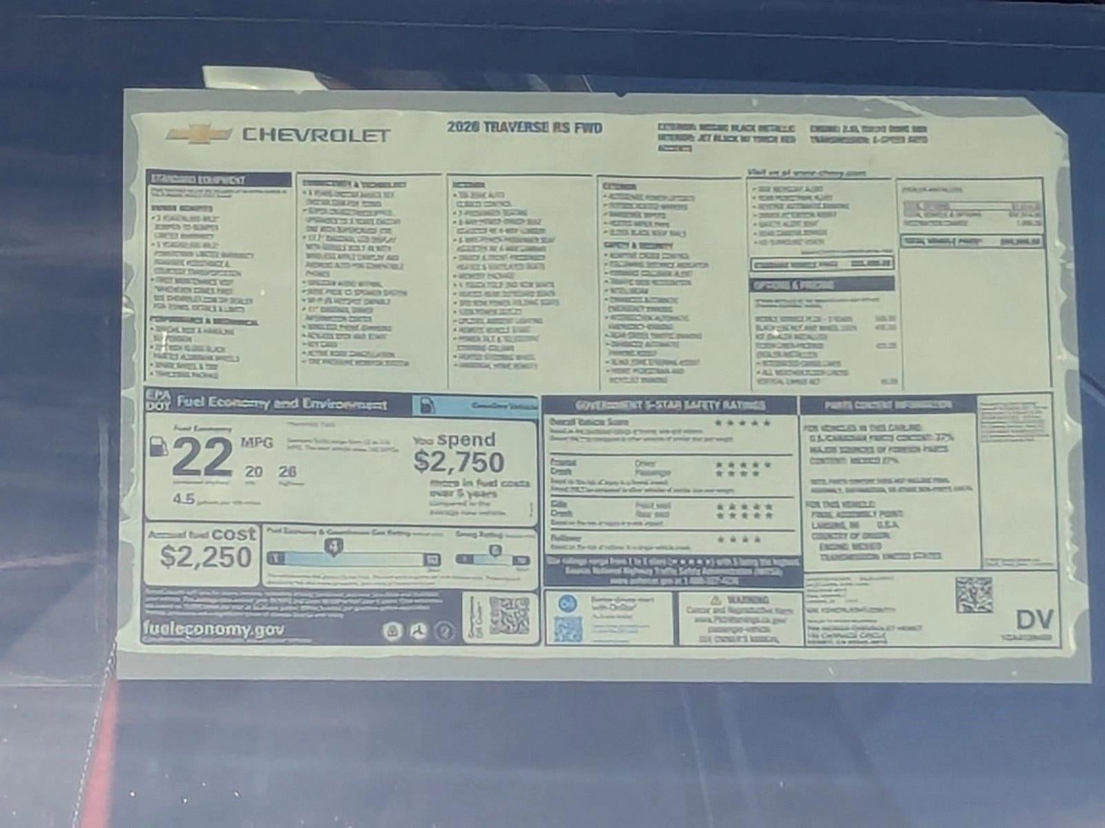 2026 Chevrolet Traverse RS