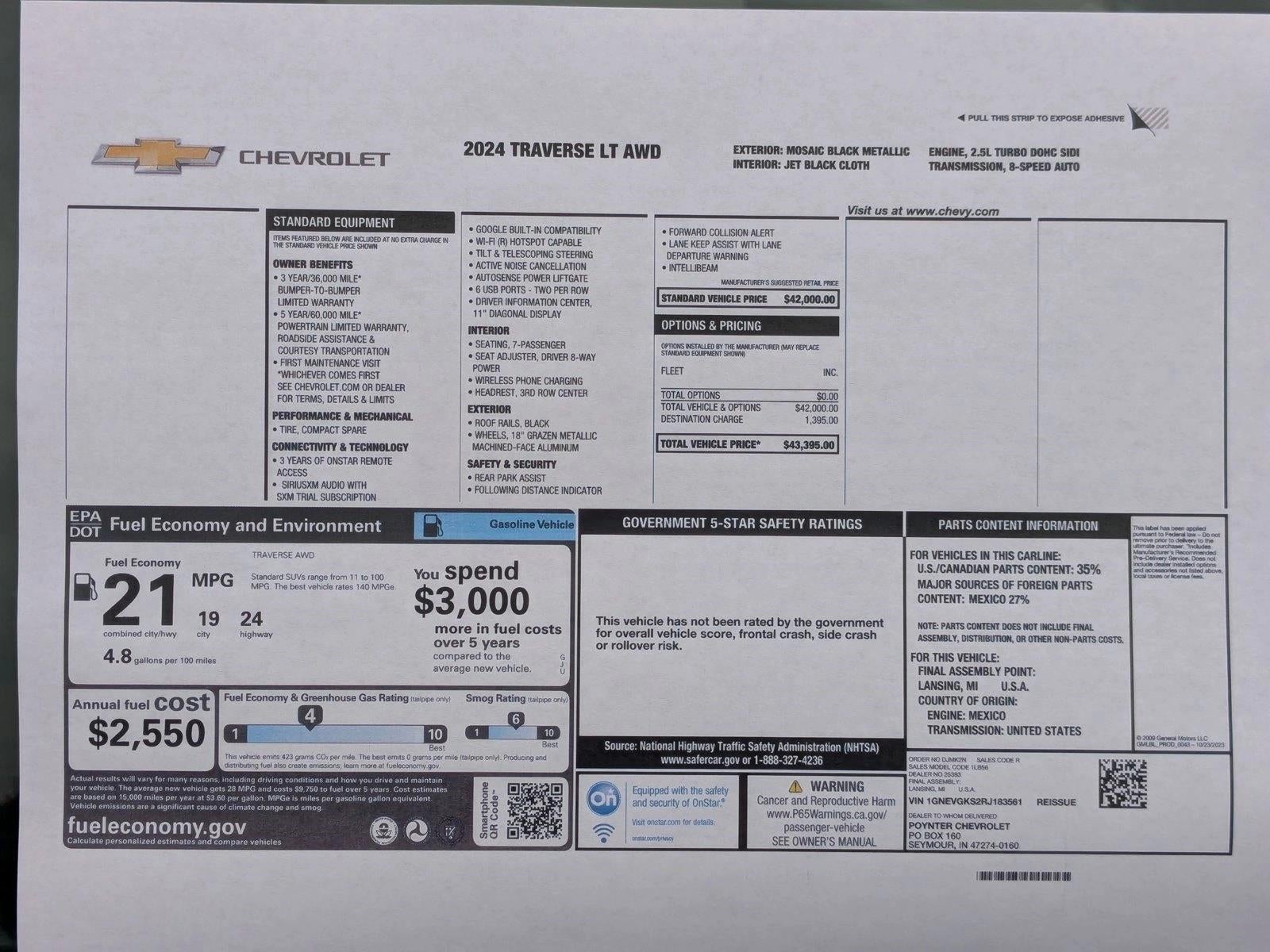 2024 Chevrolet Traverse LT