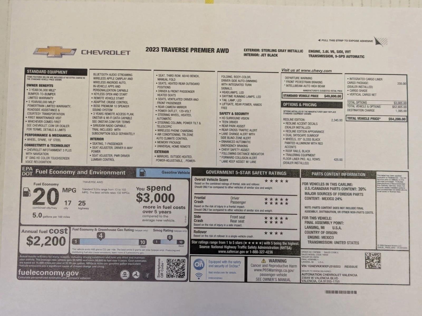 2023 Chevrolet Traverse Premier