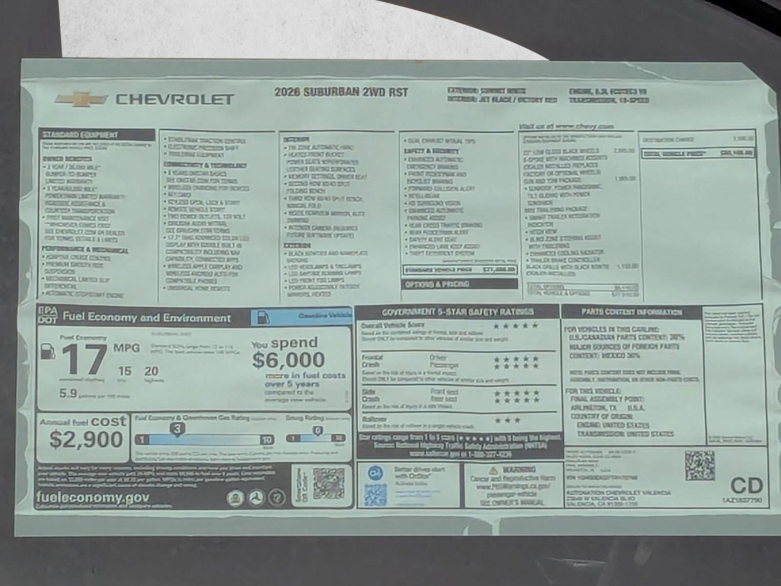 2026 Chevrolet Suburban RST