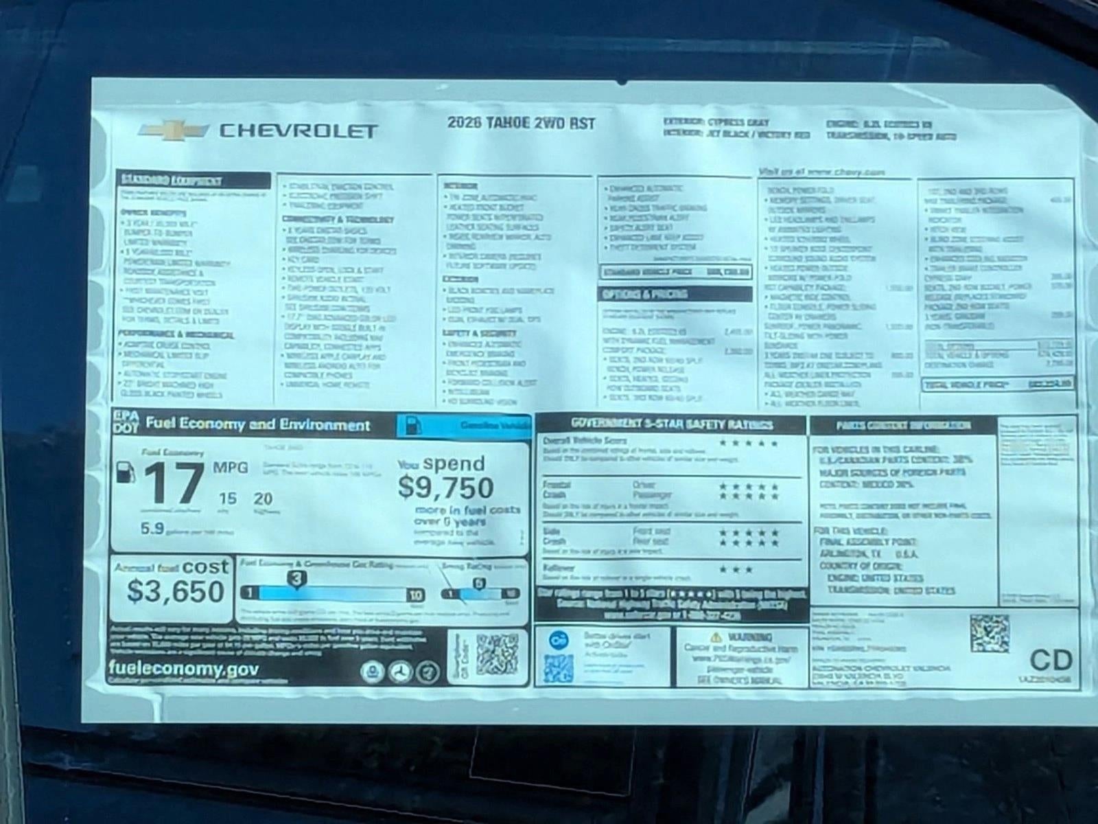 2026 Chevrolet Tahoe RST