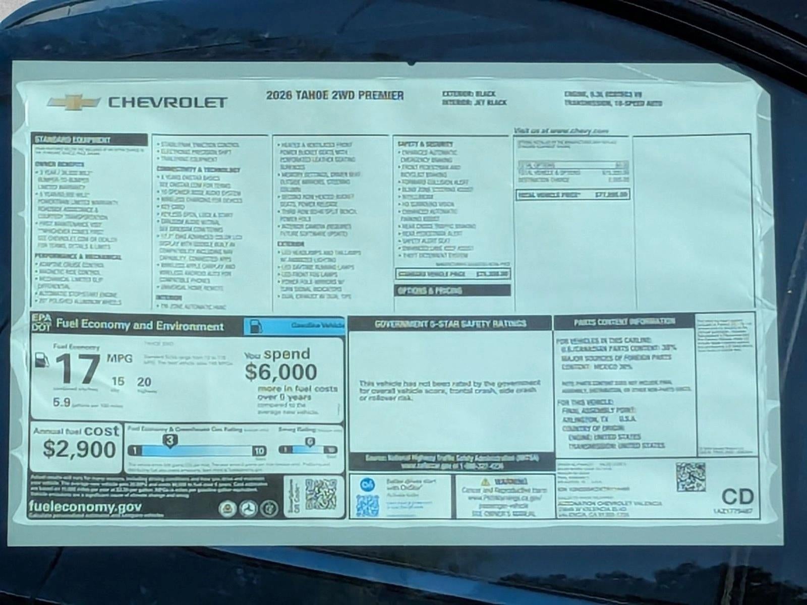 2026 Chevrolet Tahoe Premier