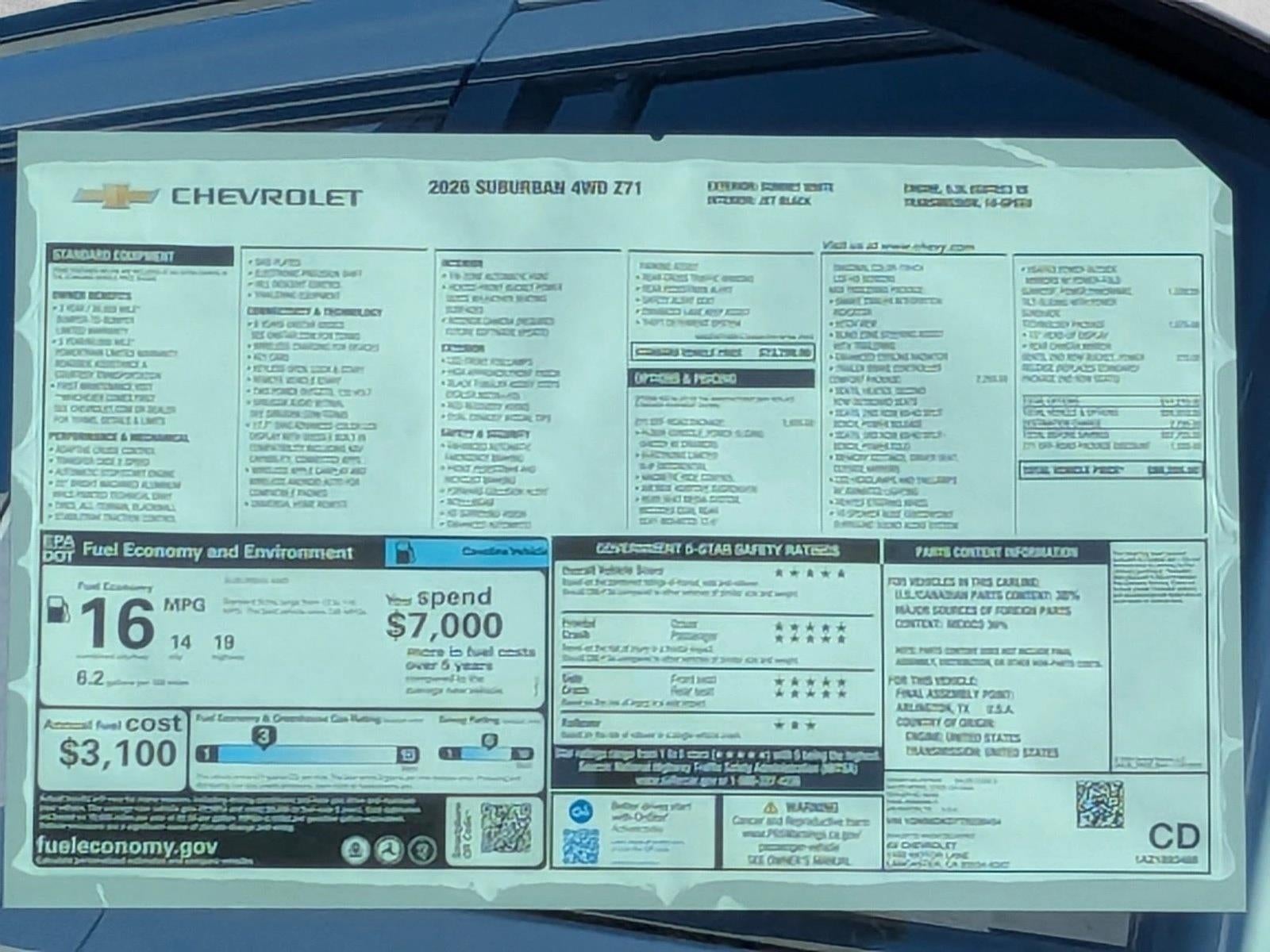 2026 Chevrolet Suburban Z71