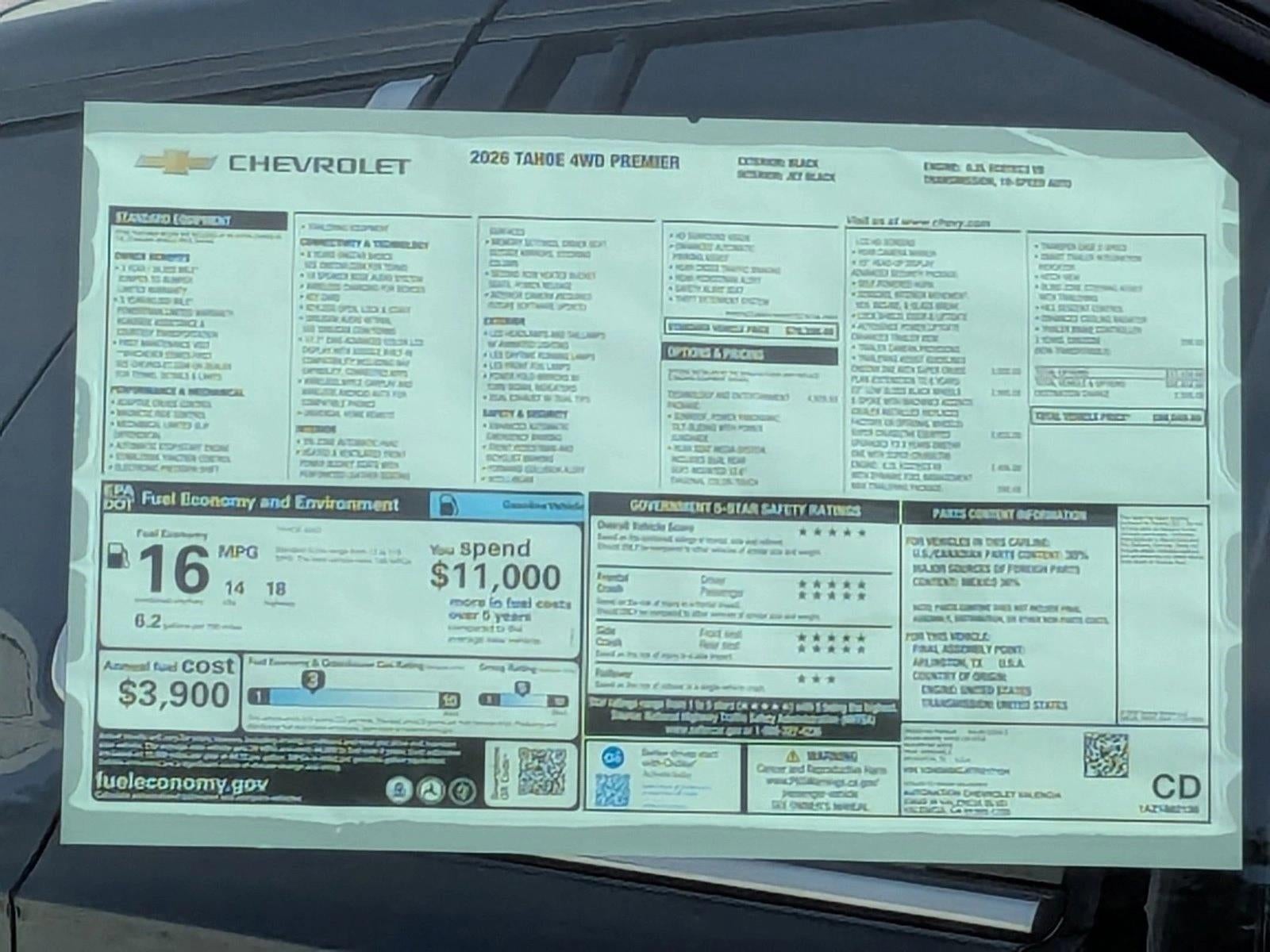 2026 Chevrolet Tahoe Premier