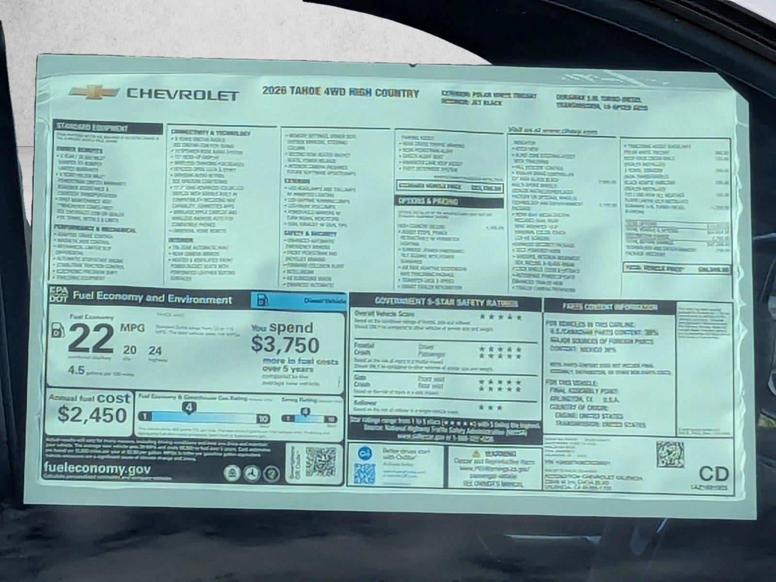 2026 Chevrolet Tahoe High Country