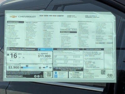 2026 Chevrolet Tahoe High Country