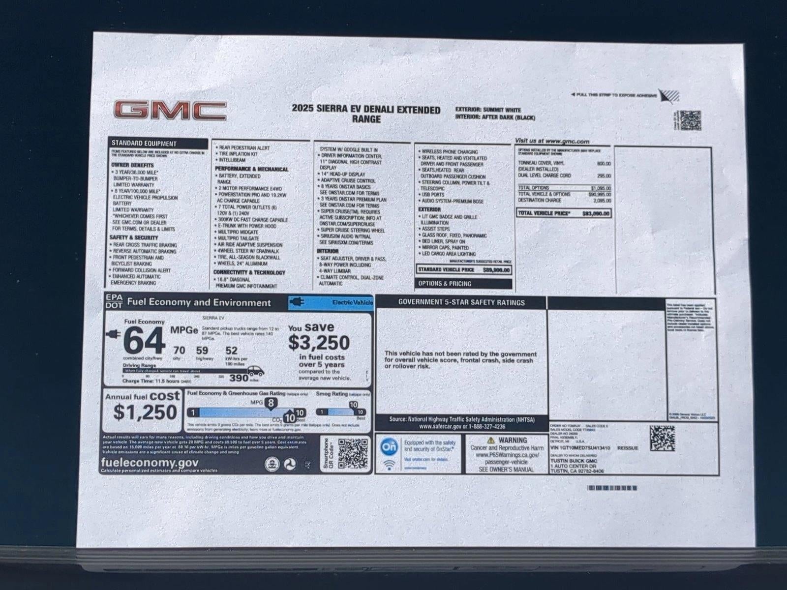 2025 GMC Sierra EV Extended Range Denali