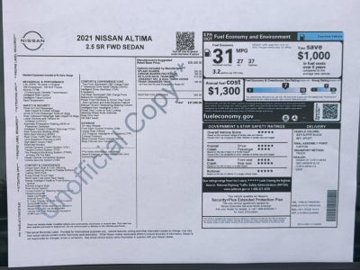 2021 Nissan Altima SR FWD