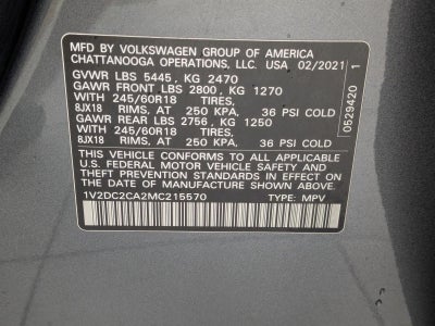 2021 Volkswagen Atlas Cross Sport 2.0T SE