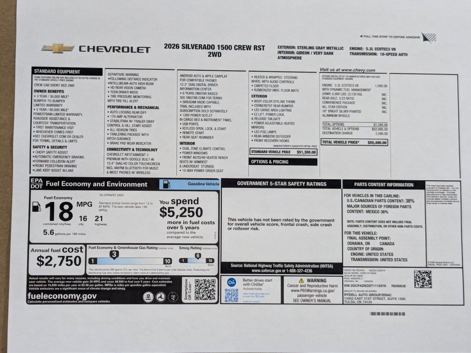 2026 Chevrolet Silverado 1500 RST