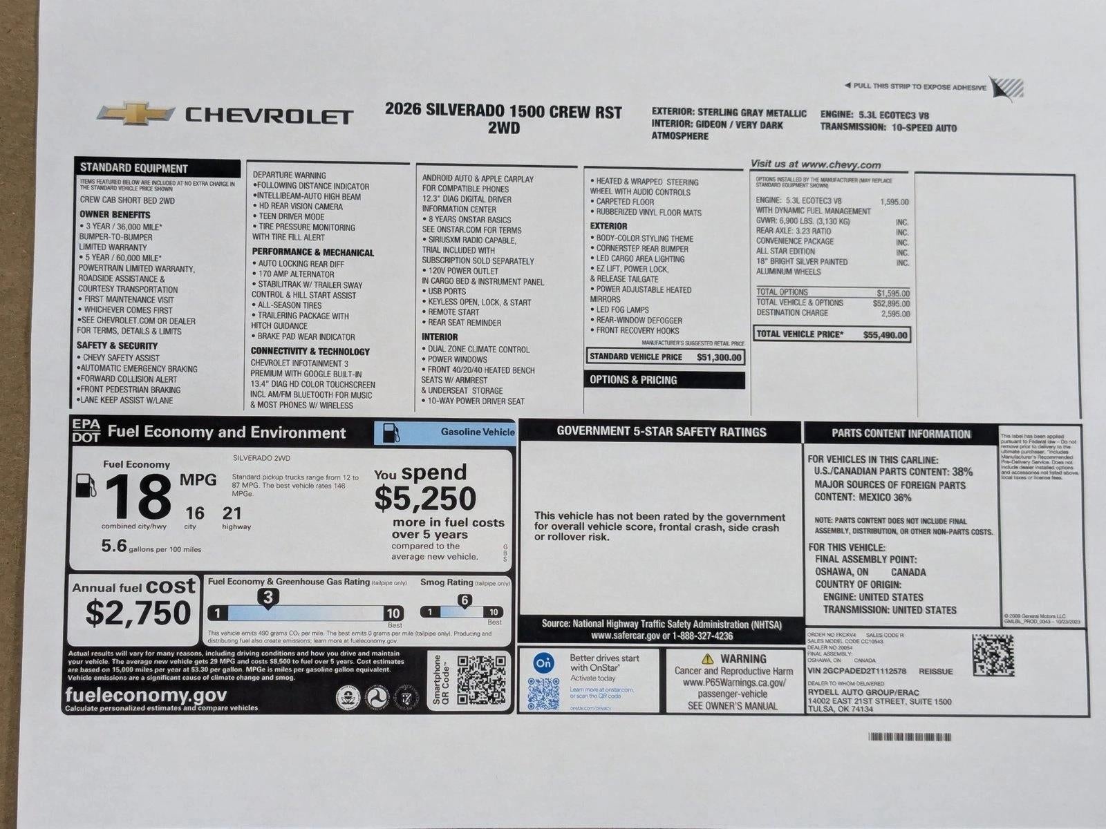 2026 Chevrolet Silverado 1500 RST