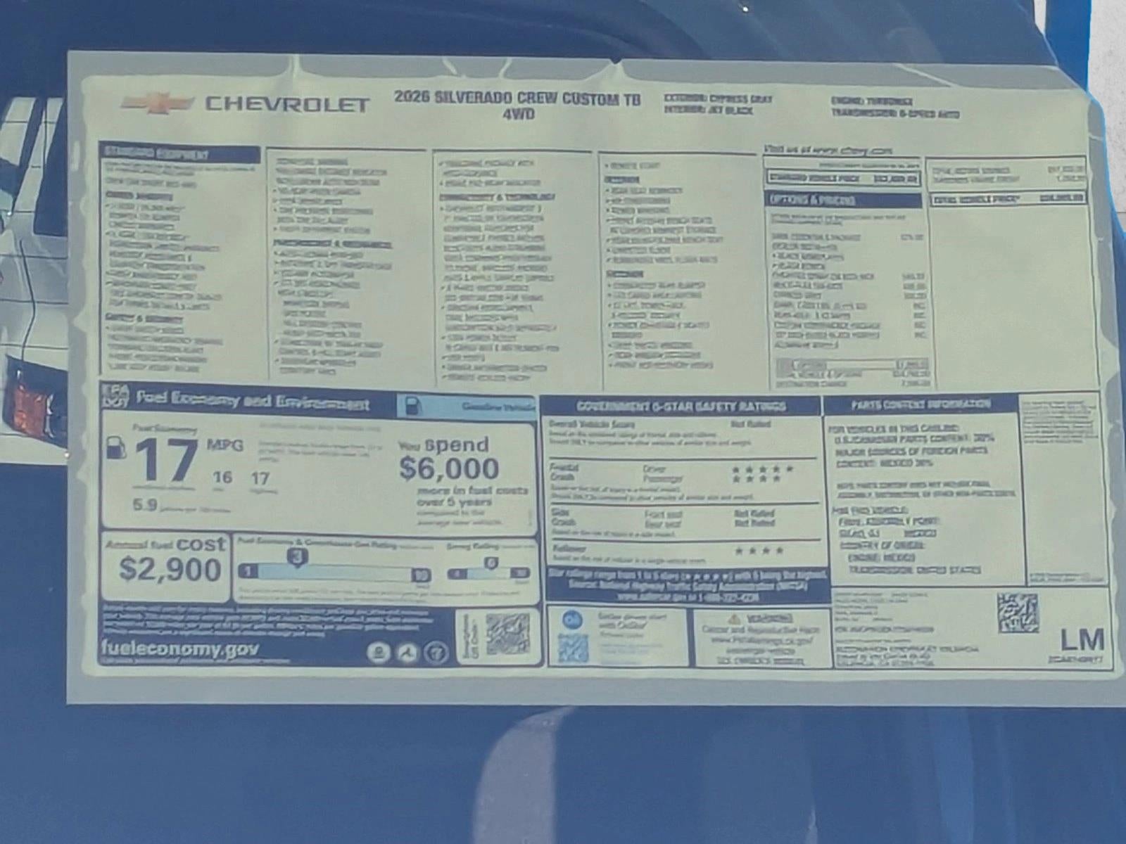 2026 Chevrolet Silverado 1500 Custom Trail Boss