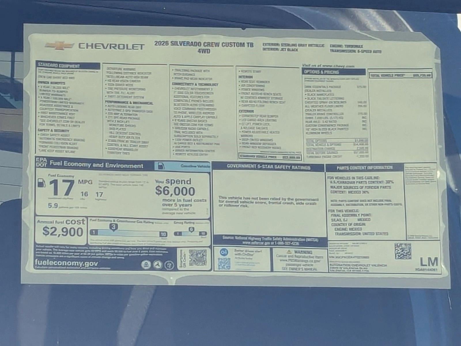 2026 Chevrolet Silverado 1500 Custom Trail Boss