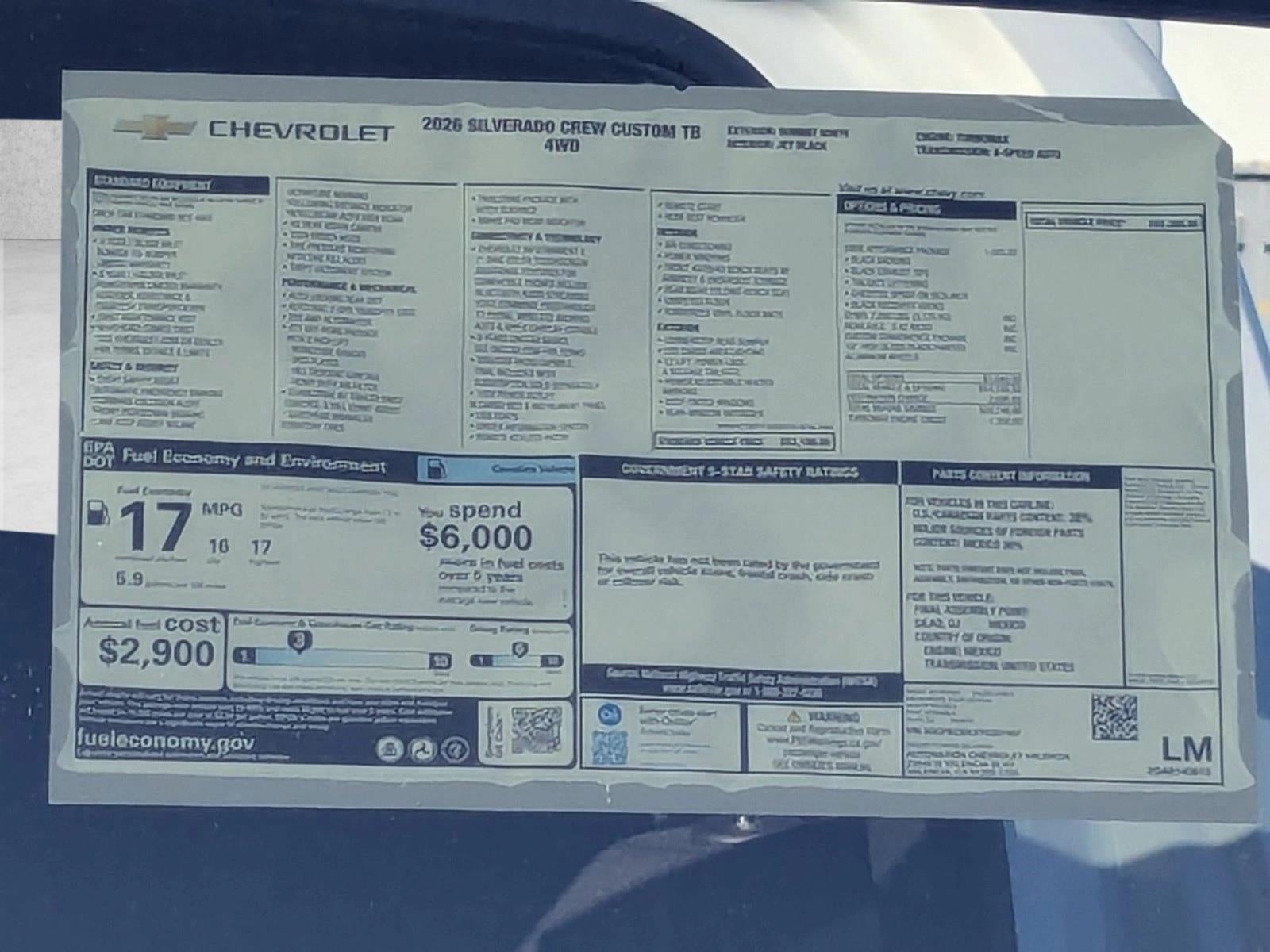 2026 Chevrolet Silverado 1500 Custom Trail Boss