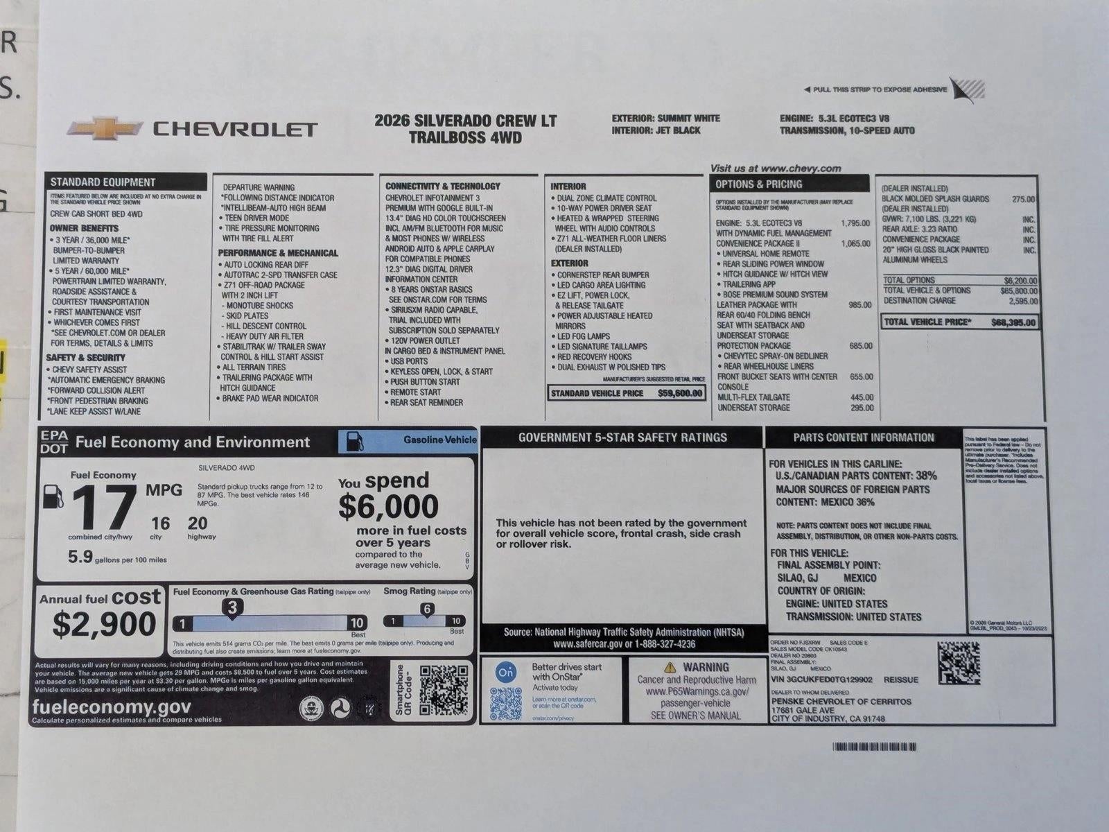 2026 Chevrolet Silverado 1500 LT Trail Boss