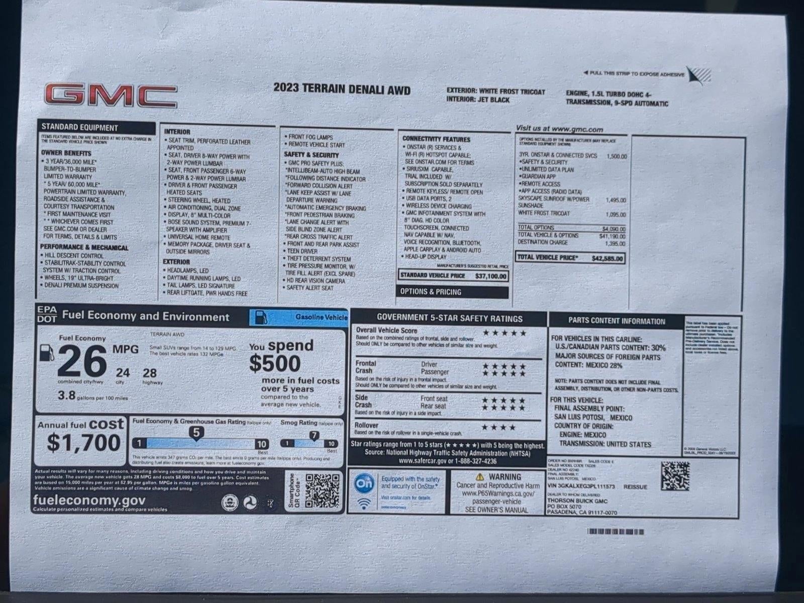 2023 GMC Terrain Denali