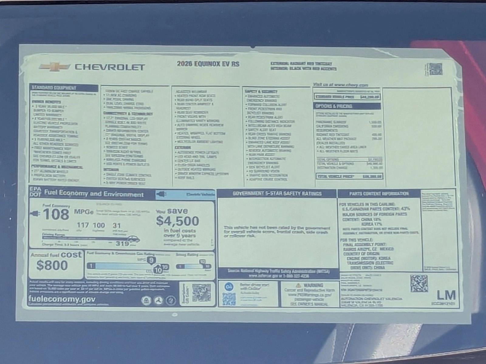2026 Chevrolet Equinox EV RS