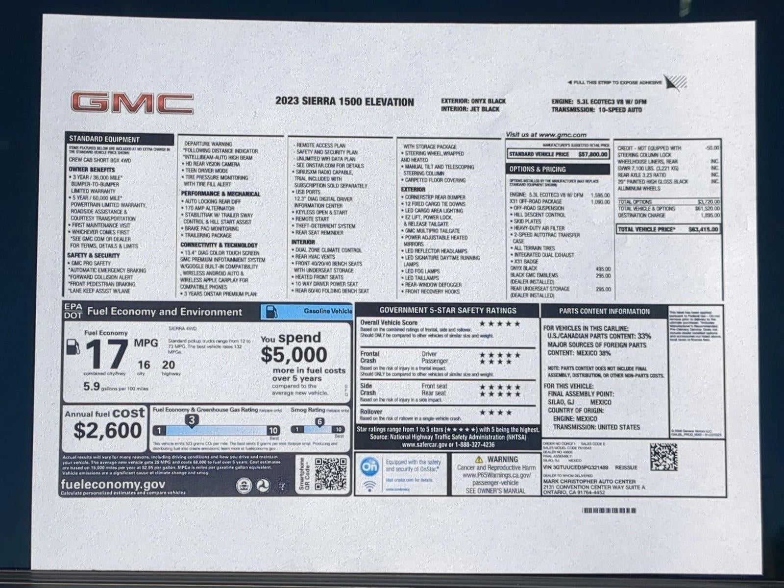 2023 GMC Sierra 1500 Elevation