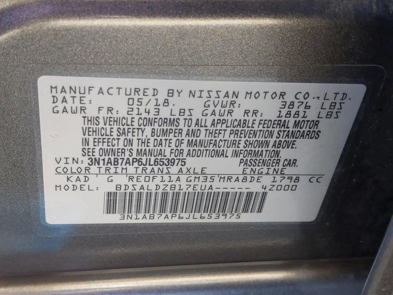 2018 Nissan Sentra SV