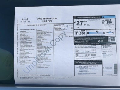 2019 INFINITI QX50 LUXE