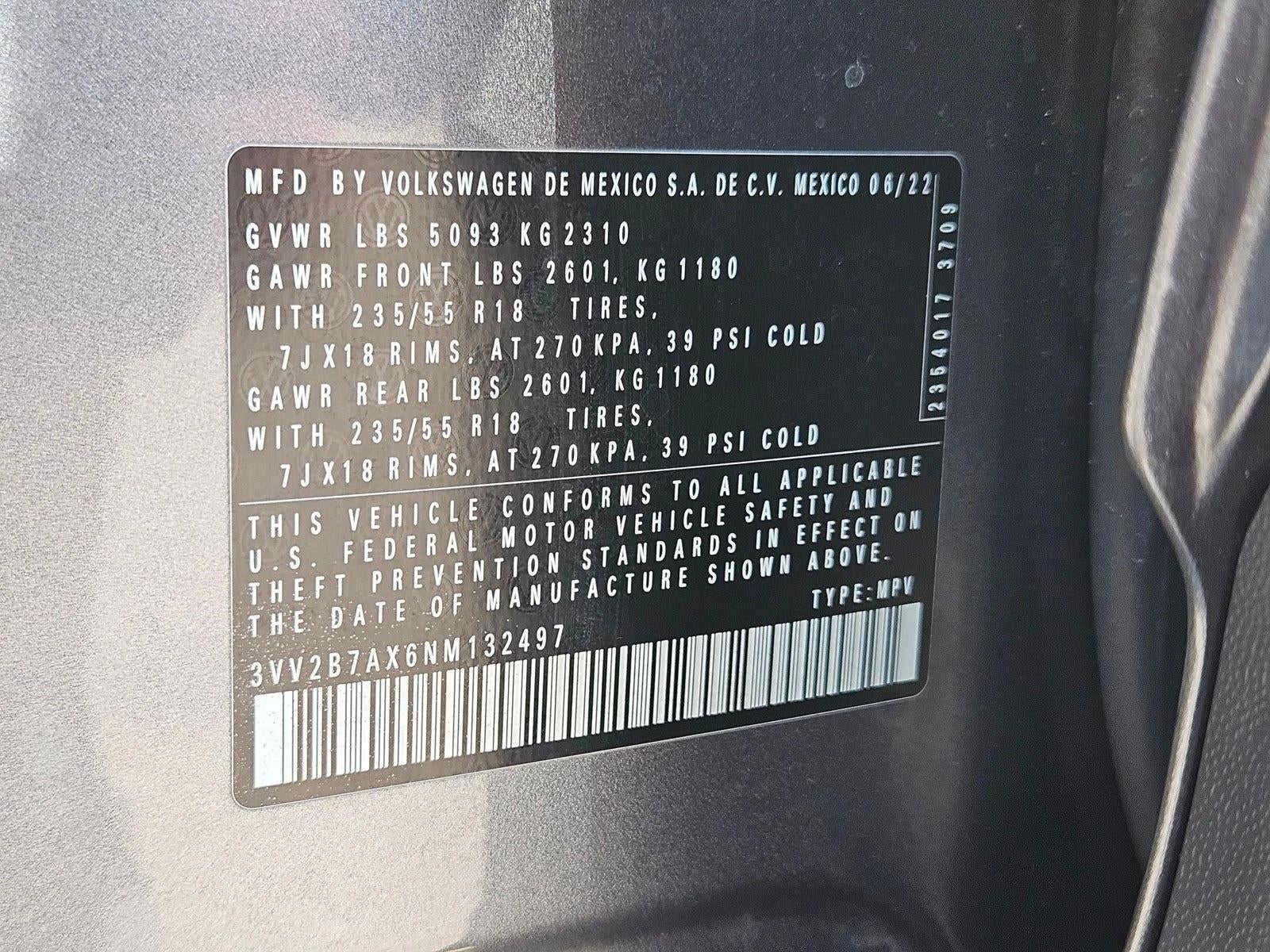 2022 Volkswagen Tiguan 2.0T SE