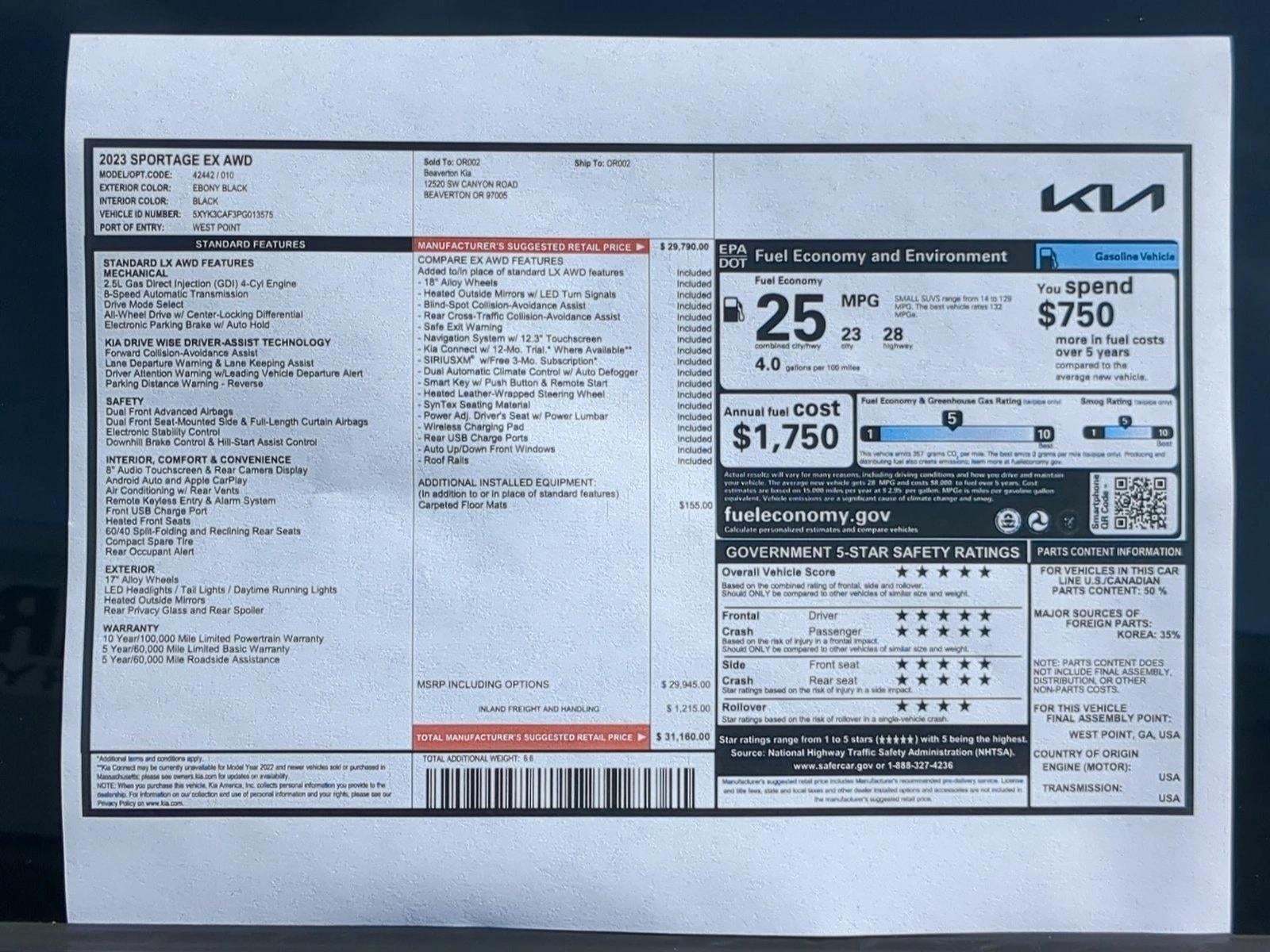 2023 Kia Sportage EX
