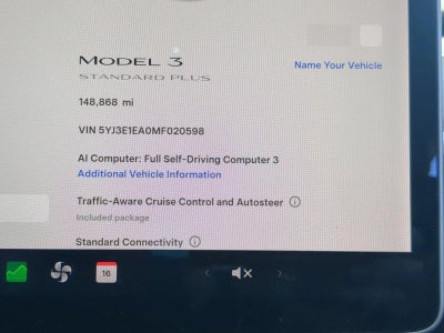 2021 Tesla Model 3 Standard Range Plus