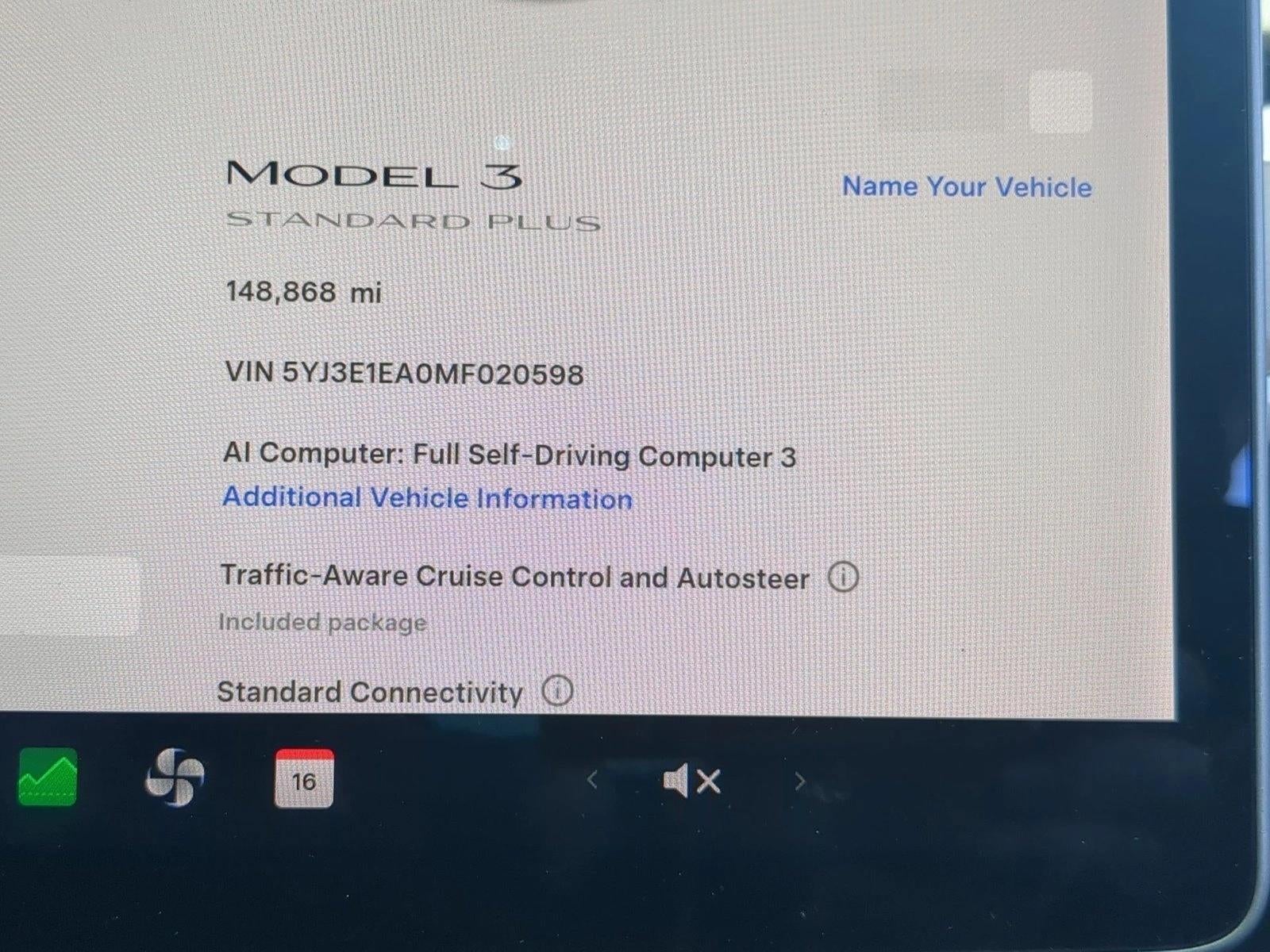 2021 Tesla Model 3 Standard Range Plus
