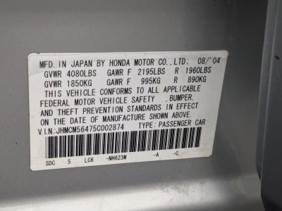 2005 Honda Accord Sdn LX