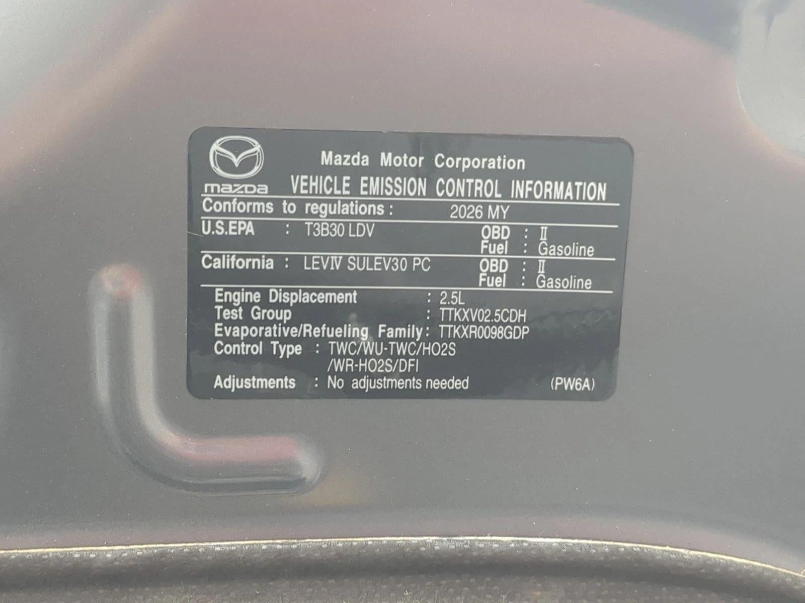 2026 Mazda Mazda3 Sedan 2.5 S Carbon Edition